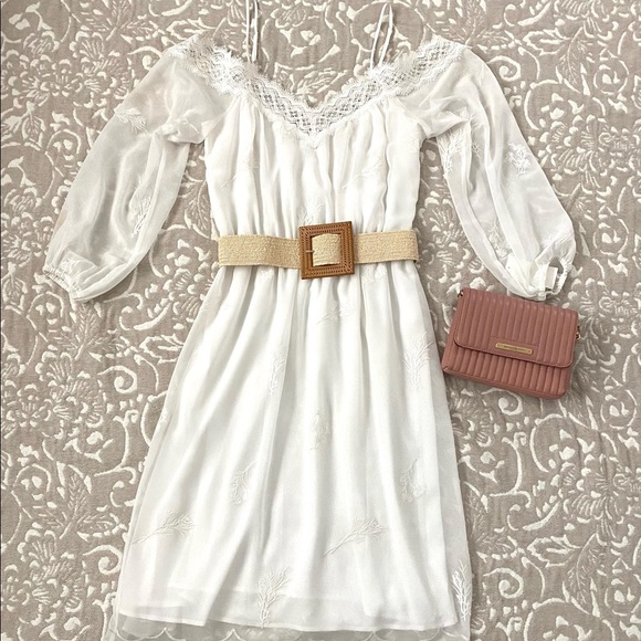 Wayf White Summer Dress - Picture 1 of 3